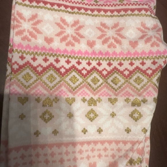 Pink Shimmer Fox Sweater and Patterned Leggings Set 3T - Picture 7 of 9